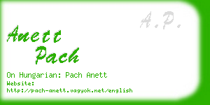 anett pach business card